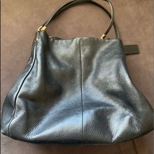 Black leather COACH bag